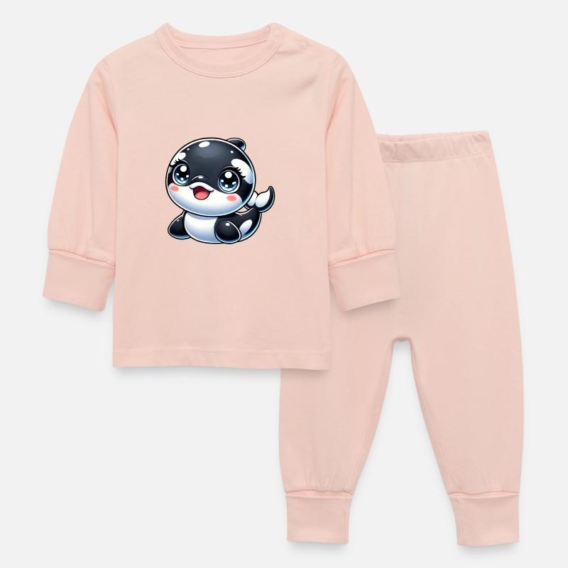 Orque heureuse - Pyjama Bébé - rose cristal