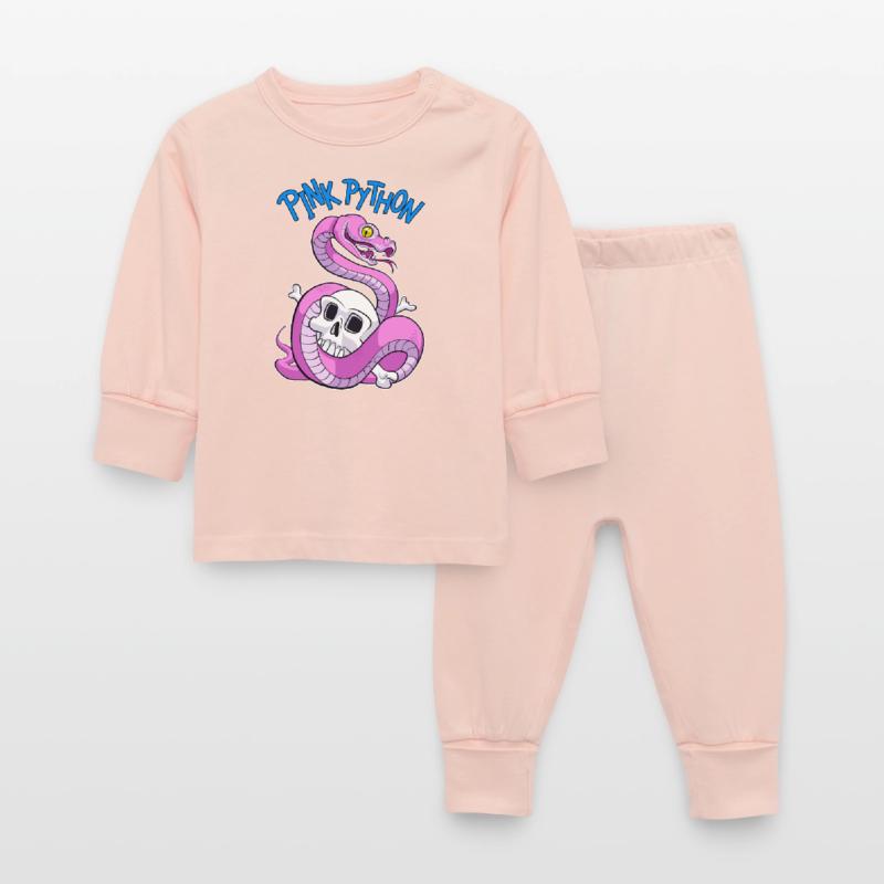 Pink Python (Blue) Baby Schlafanzug