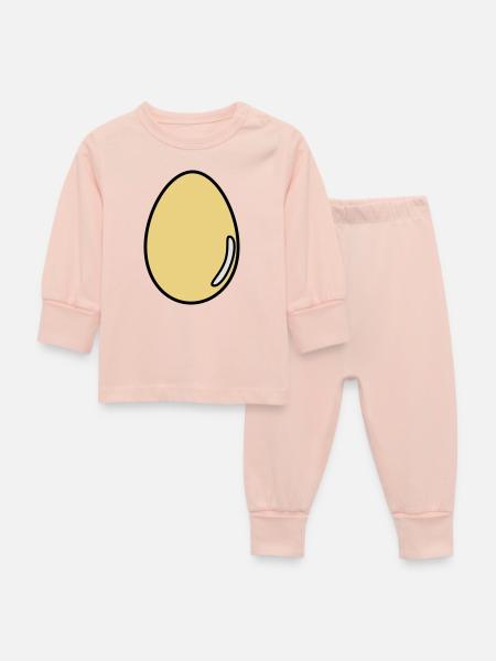 Ei - Baby Schlafanzug - Kristallrosa