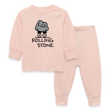 Rolling Stone - Baby Schlafanzug - Kristallrosa - Vorne