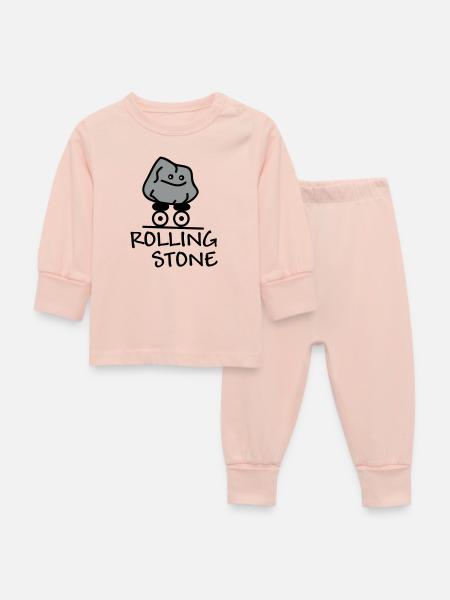 Rolling Stone - Baby Schlafanzug - Kristallrosa