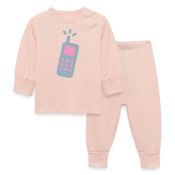 telefon handy cell fon call - Pyjama Bébé - rose cristal - Devant