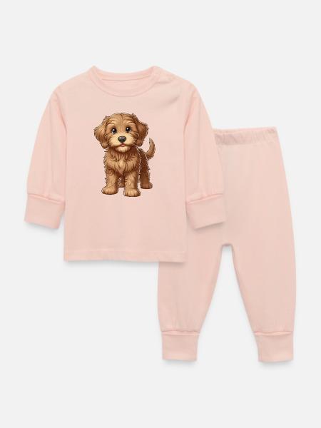 Labradoodle Welpe süß - Baby Schlafanzug - Kristallrosa
