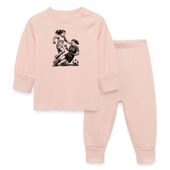 Duel sur le terrain ! Maillot pour footballeuses. - Pyjama Bébé - rose cristal - Devant