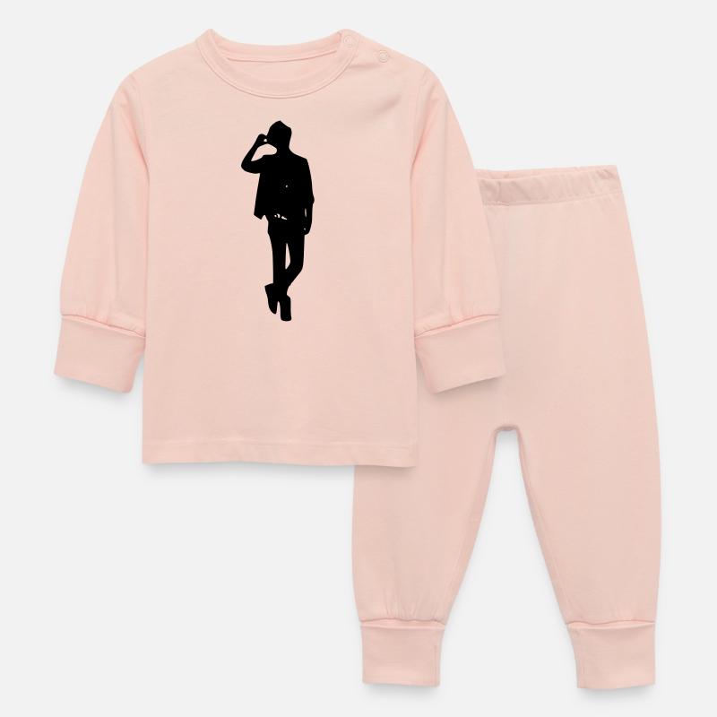 Junge Modell Silhouette - Baby Schlafanzug - Kristallrosa