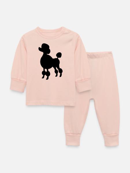 pudel - Baby Schlafanzug - Kristallrosa