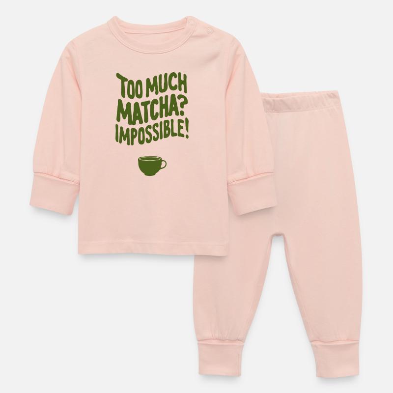 Too Much Matcha? Impossible - Baby Schlafanzug - Kristallrosa
