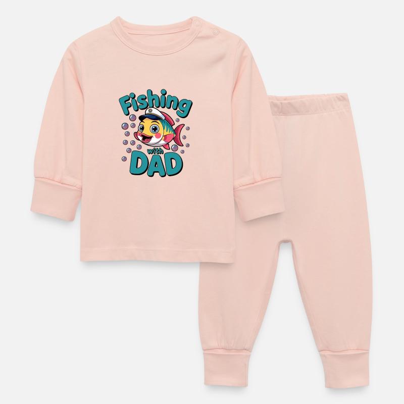 Pêche Pêche avec papa - Pyjama Bébé - rose cristal