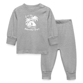 Que l’aventure commence - Camping - Pyjama Bébé - gris chiné - Devant