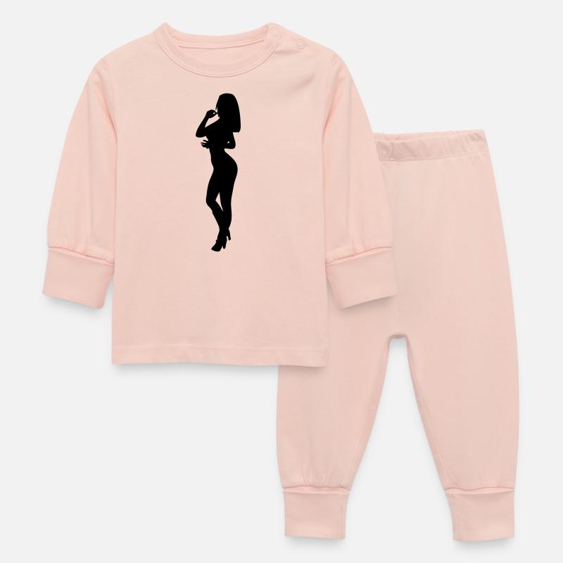 Silhouette silhouette silhouette - Pyjama Bébé - rose cristal