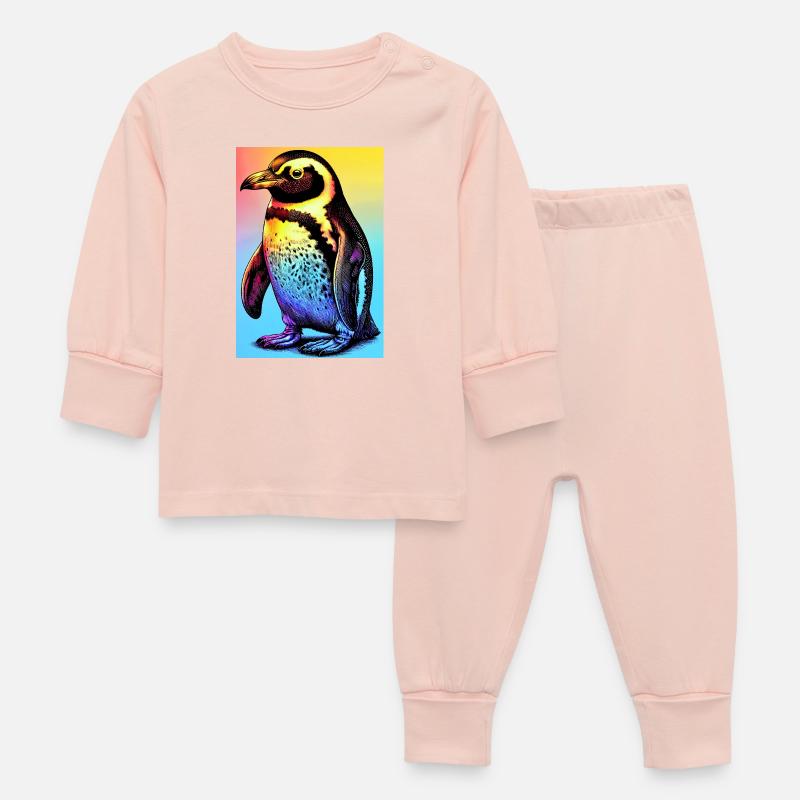 pingouin - Pyjama Bébé - rose cristal