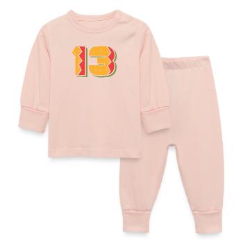 Burger Nummer 13 - 13 Jahre alt Geschenk zum 13. Geburtstag - Baby Schlafanzug - Kristallrosa - Vorne