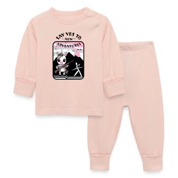 Zebra Unicorn - Baby Sleepsuit - crystal pink - Front