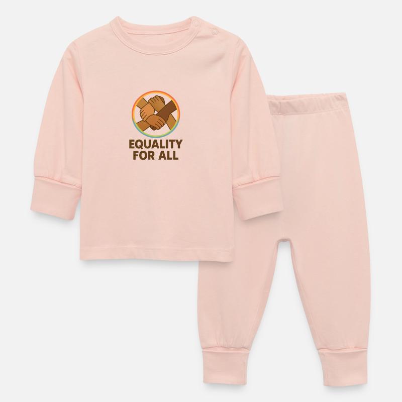 Unity Hands Circular Emblem Design - Baby Sleepsuit - crystal pink
