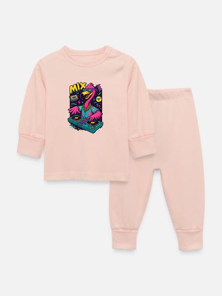 Neon Flamingo  - Baby Schlafanzug - Kristallrosa