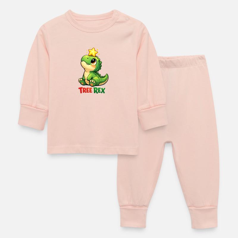Tree Rex Dino T Rex - Pyjama Bébé - rose cristal