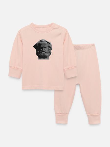 Karl Marx - Chemnitzer Nischel - Baby Schlafanzug - Kristallrosa