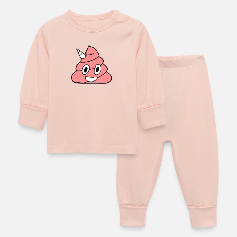 Pinker Unicorn Kackhaufen - Pyjama Bébé - rose cristal
