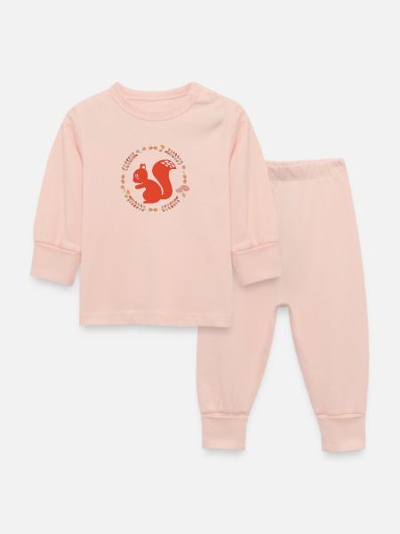 Eichhörnchen - Baby Schlafanzug - Kristallrosa