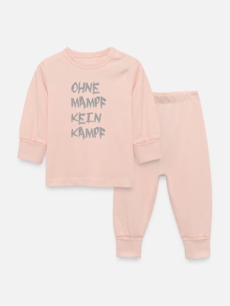 ohne Mampf kein Kampf - Baby Schlafanzug - Kristallrosa