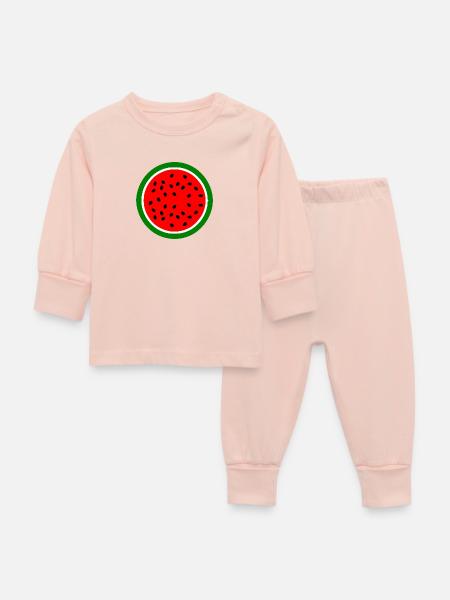 Wassermelone Melone - Baby Schlafanzug - Kristallrosa
