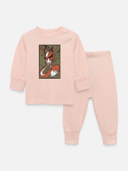 Foxy snake squirrel - Baby Schlafanzug - Kristallrosa