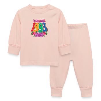 Fleur rétro 1993, 30 ans Cadeau 30e anniversaire - Pyjama Bébé - rose cristal - Devant
