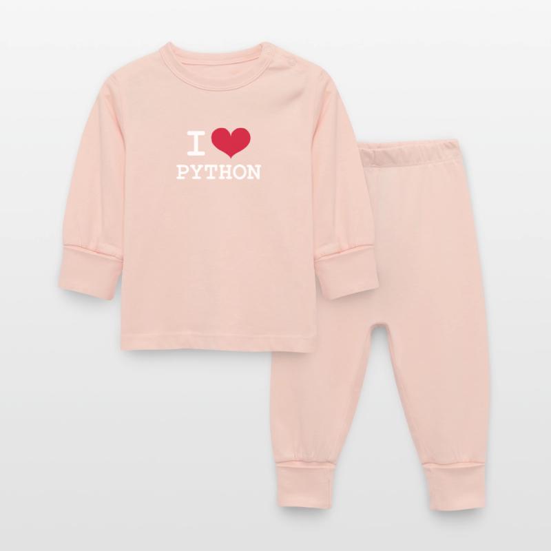 I Love Python [Developer / Geek] Baby Sleepsuit