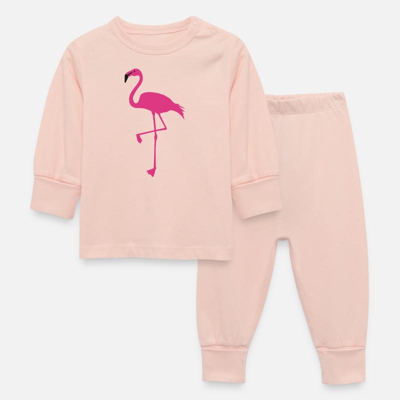 Flamant - Pyjama Bébé - rose cristal