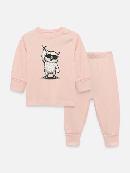 Metal Uhu - Baby Schlafanzug - Kristallrosa