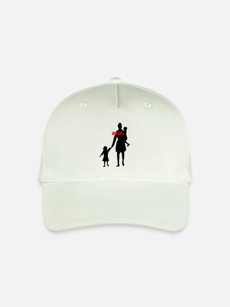 Asyl, Refugees welcome - Kinder Bio Basecap - Helles Mintgrün