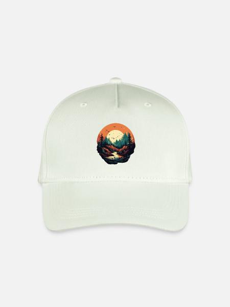 Landschaft - Kinder Bio Basecap - Helles Mintgrün
