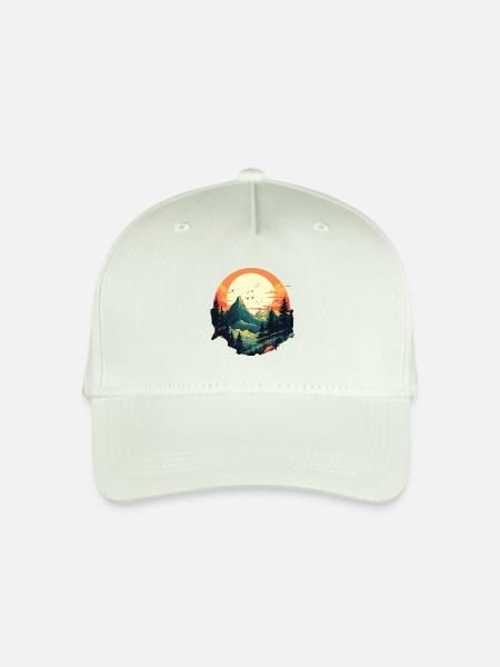 Landschaft - Kinder Bio Basecap - Helles Mintgrün
