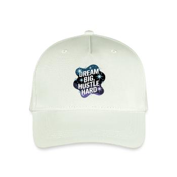 Dream Big, Hustle Hard – Nachthimmel - Kinder Bio Basecap - Helles Mintgrün - Vorne