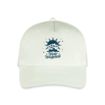 Winterwunderland – Schneekugel mit Dorf - Kinder Bio Basecap - Helles Mintgrün - Vorne