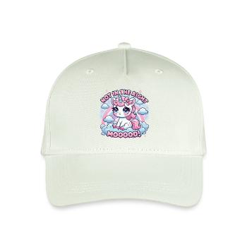 Trauriges Einhorn in „Nicht in der Stimmung“ - Kinder Bio Basecap - Helles Mintgrün - Vorne