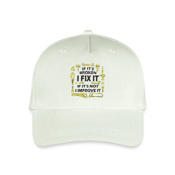 Wenn es kaputt ist, repariere ich es - DIY Spruch - Kinder Bio Basecap - Helles Mintgrün - Vorne