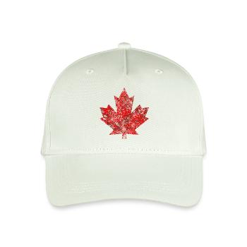 Canada Ahornblatt Maple Leaf Kanada Amerika Grunge - Kinder Bio Basecap - Helles Mintgrün - Vorne