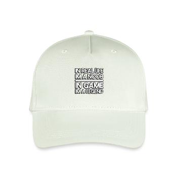 In real life, I'm a noob. In games, I'm a legend. - Kinder Bio Basecap - Helles Mintgrün - Vorne