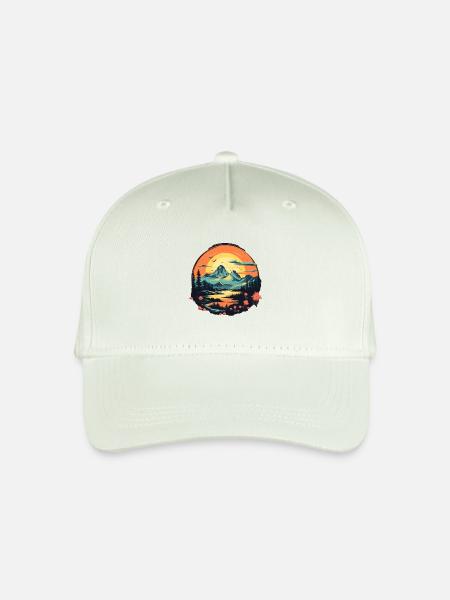 Landschaft - Kinder Bio Basecap - Helles Mintgrün