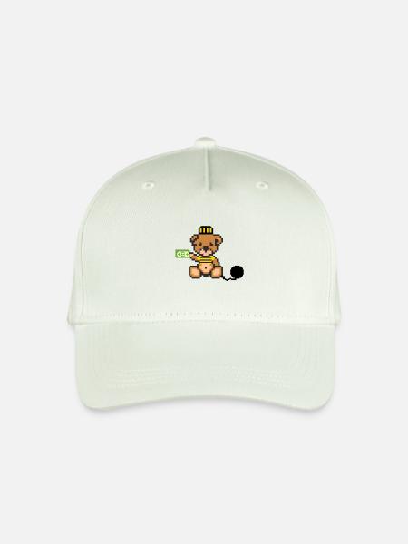 Pixel Bär Gefangener - Kinder Bio Basecap - Helles Mintgrün