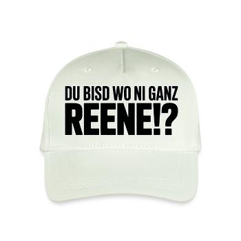 Du bisd wo ni ganz Reene!? – Sächsischer Spruch - Kinder Bio Basecap - Helles Mintgrün - Vorne