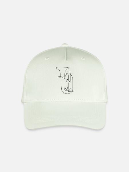 one line tuba - Kinder Bio Basecap - Helles Mintgrün