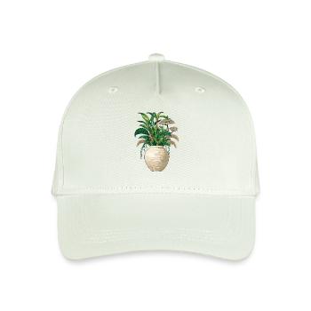 Vase mit Jungle - Tropisch - Kinder Bio Basecap - Helles Mintgrün - Vorne