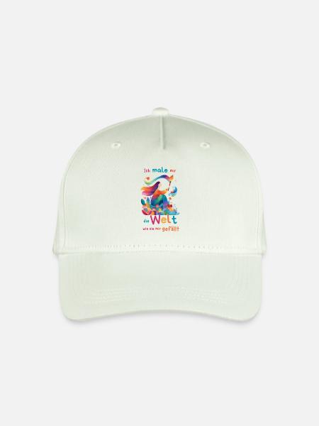 Ich male mir die Welt wie sie mir gefällt - Kinder Bio Basecap - Helles Mintgrün