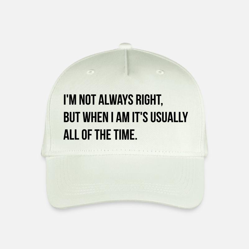 always right - Kinder Bio Basecap - Helles Mintgrün