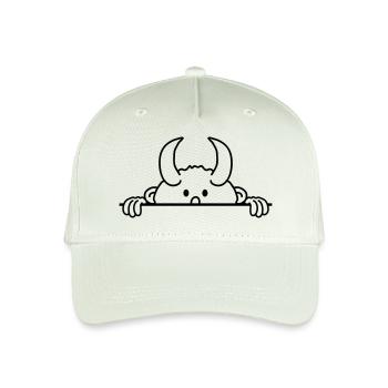 Little sweet cute Devil boy child hidden wall - Organic Kids’ Baseball Cap - light mint green - Front
