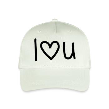 I Lovee You - Organic Kids’ Baseball Cap - light mint green - Front