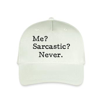 Me? Sarcastic? - Never. - Organic Kids’ Baseball Cap - light mint green - Front