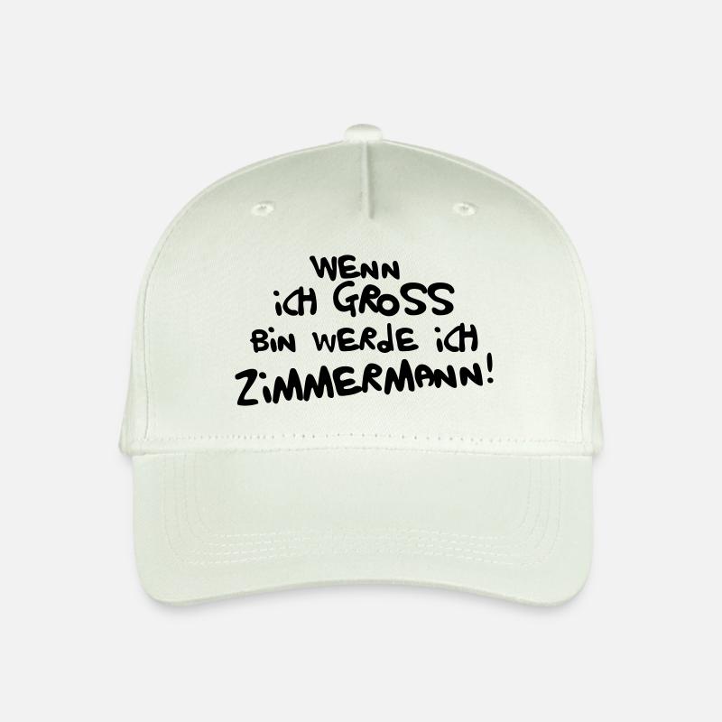 Ich werde Zimmermann - Kinder Bio Basecap - Helles Mintgrün